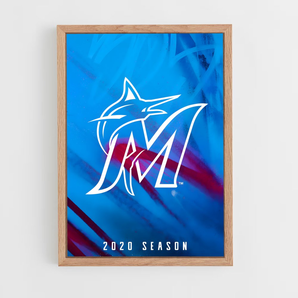 Poster Marlins en Émotion – affiche Baseball (vue 4)